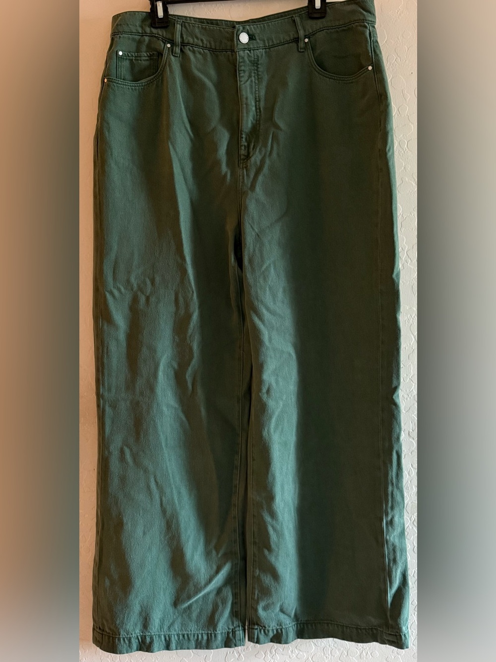 Ann Taylor, size 14, the trouser, high rise perfect pocket green pants